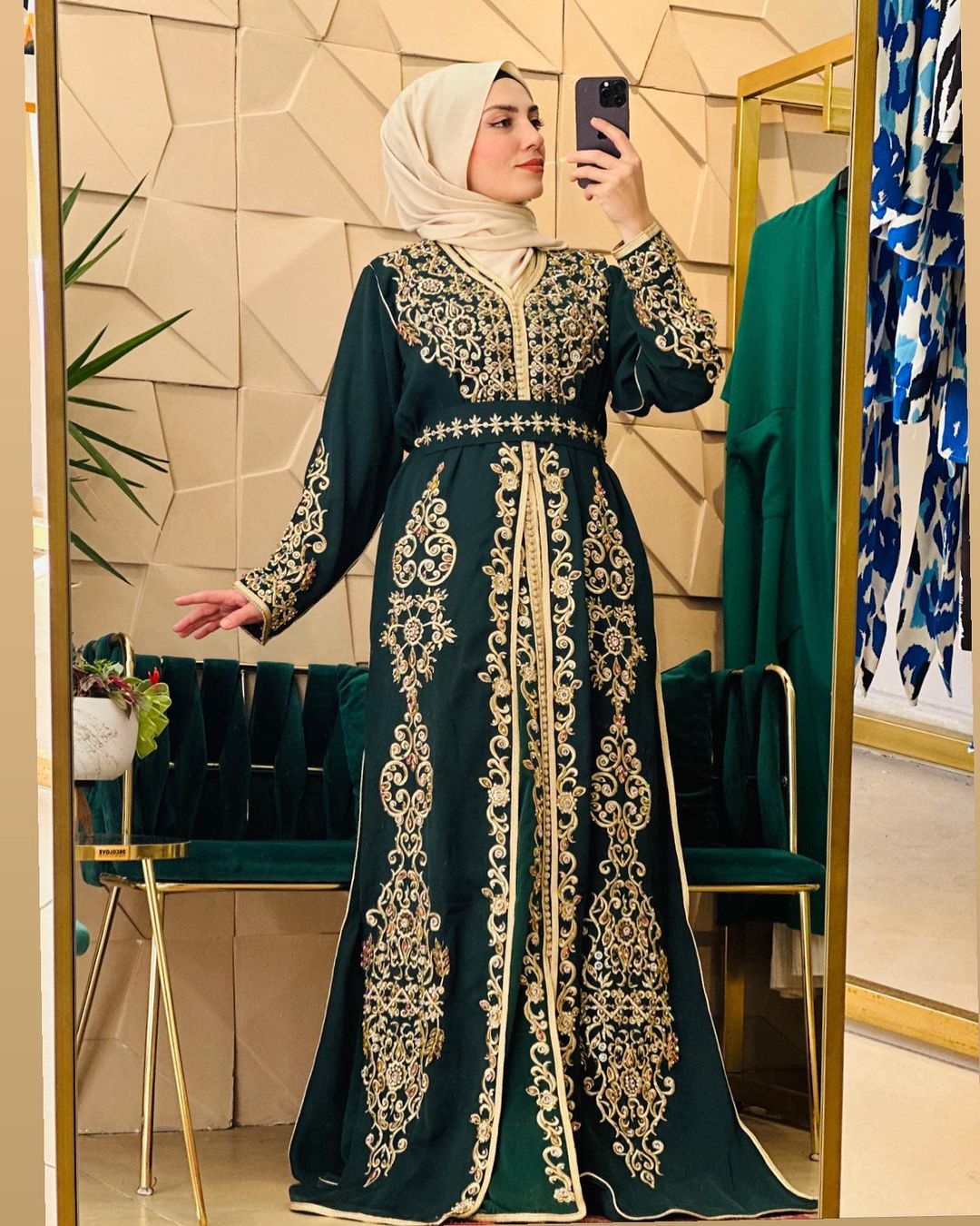 Caftan import with hijab fashion mall