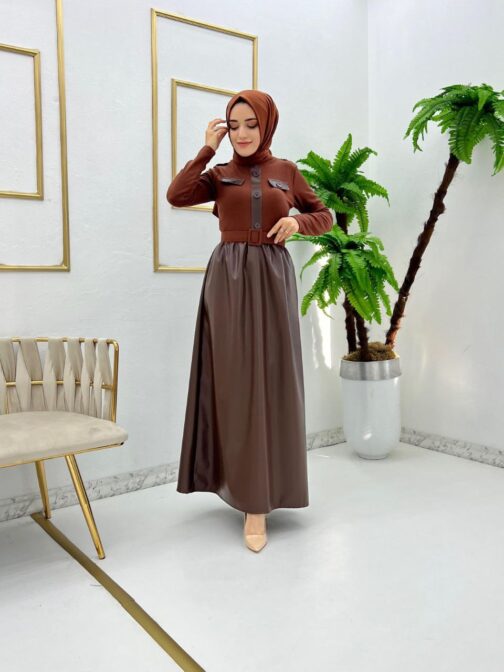 leather hijab dress - wholesale hijab fashion mall