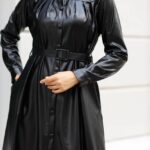 Leather Hijab Coat - wholesale hijab fashion mall