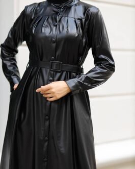 Leather Hijab Coat - wholesale hijab fashion mall