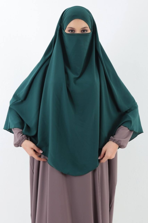 حجاب فاشن مول خمار دبل حرير المدينة ليكرا - Khimar double Medina silk Hijab fashion mall 2