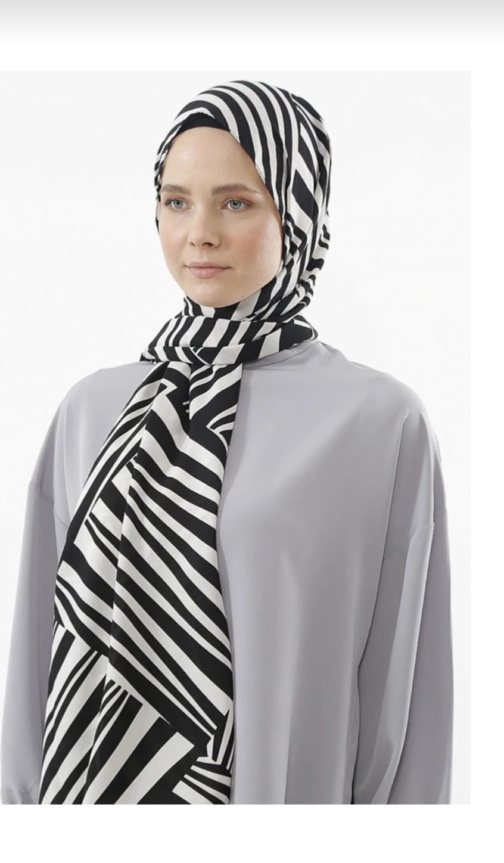 حجاب فاشن مول شال حرير المدينة مطبوع - Medina silk printed Shawl Hijab fashion mall 4