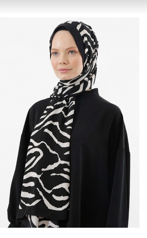 حجاب فاشن مول شال حرير المدينة مطبوع - Medina silk printed Shawl Hijab fashion mall 4