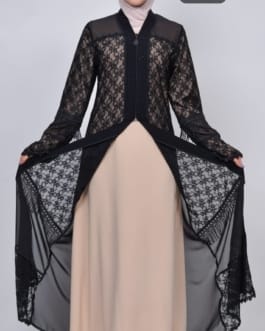 حجاب فاشن مول عباية 2 طبقة - Abaya 2 Layers Hijab fashion mall 461 1