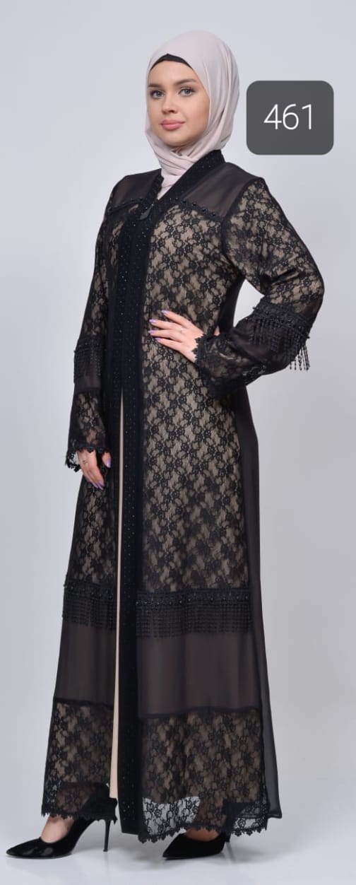 حجاب فاشن مول عباية 2 طبقة - Abaya 2 Layers Hijab fashion mall 461 1