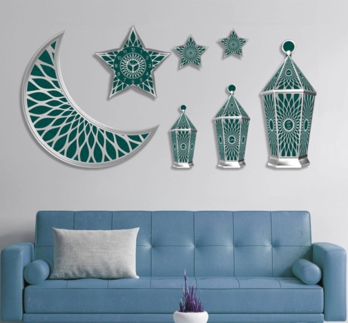 حجاب فاشن مول هدايا اسلامية مجموعة ديكور حائط رمضان -Ramdan wall decoration set Islamic Gifts Hijab fashion mall 2