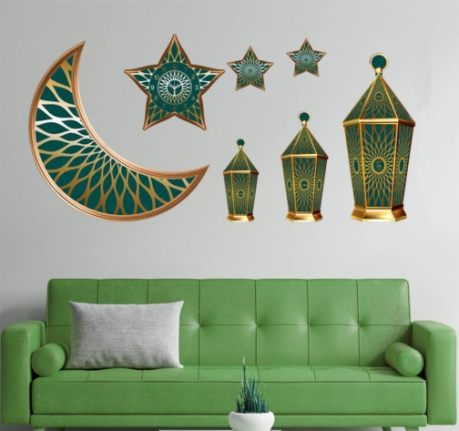 حجاب فاشن مول هدايا اسلامية مجموعة ديكور حائط رمضان -Ramdan wall decoration set Islamic Gifts Hijab fashion mall 2