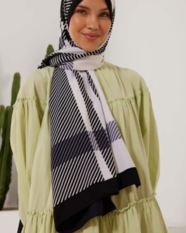 حجاب فاشن مول شال حرير المدينة مطبوع - Medina silk printed Shawl Hijab fashion mall 4