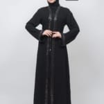 حجاب فاشن مول عباية تطريز أسود - Abaya Blacked Hijab fashion mall 470