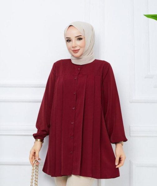 Blouse Medina silk Red