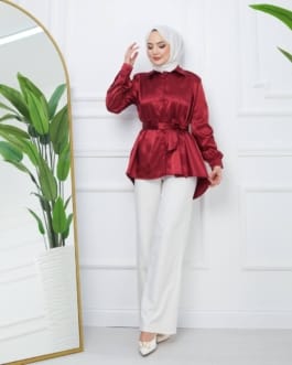 بلوز ساتان حجاب فاشن مول - Blouse saten Hijab fashion mall 2