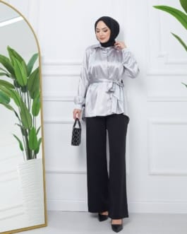 بلوز ساتان حجاب فاشن مول - Blouse saten Hijab fashion mall 2