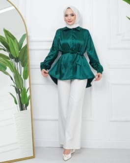 بلوز ساتان حجاب فاشن مول - Blouse saten Hijab fashion mall 2