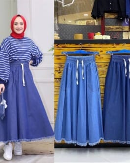 تنورة جينز حجاب فاشن مول - Skirt jeans Hijab fashion mall 2