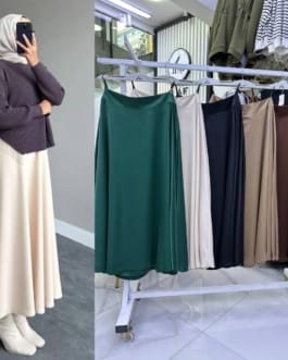 تنورة ساتان حجاب فاشن مول - Skirt Saten Hijab fashion mall 1