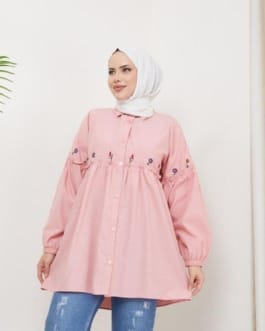 تونيك بوبلين حجاب فاشن مول - Tunik poplin Hijab fashion mall 1