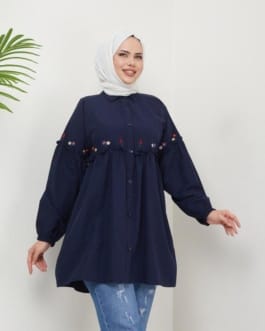 تونيك بوبلين حجاب فاشن مول - Tunik poplin Hijab fashion mall 1