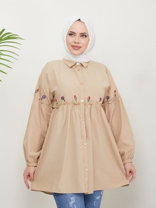 تونيك بوبلين حجاب فاشن مول - Tunik poplin Hijab fashion mall 1