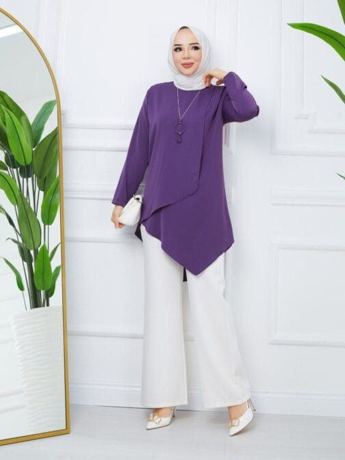 تونيك حرير المدينة حجاب فاشن مول - Tunic Medina silk Hijab fashion mall 1