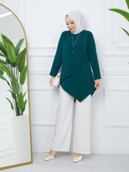 تونيك حرير المدينة حجاب فاشن مول - Tunic Medina silk Hijab fashion mall 1