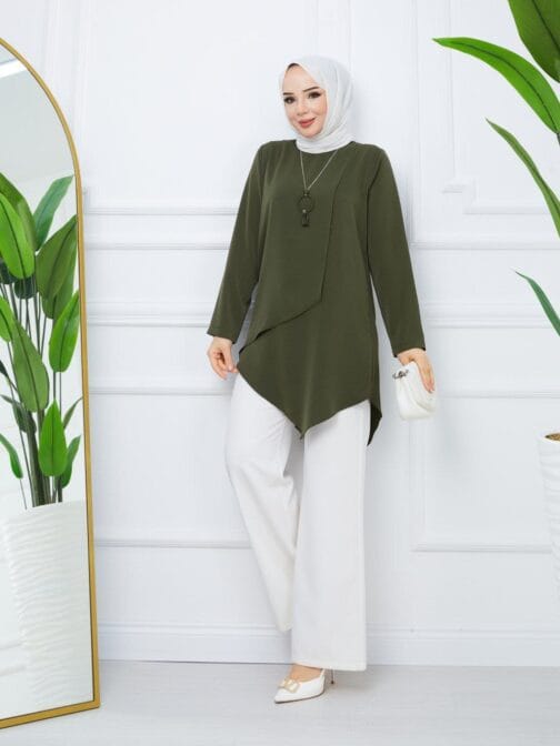 تونيك حرير المدينة حجاب فاشن مول - Tunic Medina silk Hijab fashion mall 1