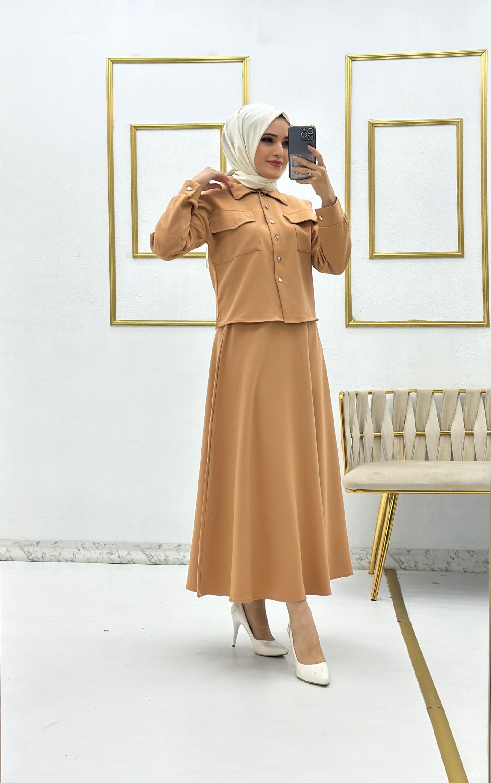 طقم تنورة قطعتين حجاب فاشن مول - Skirt Suit 2 pieces Hijab fashion mall 1