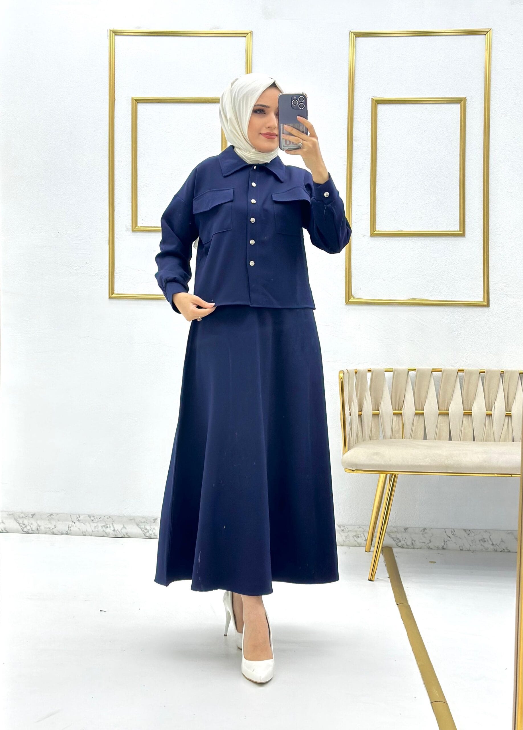 طقم تنورة قطعتين حجاب فاشن مول - Skirt Suit 2 pieces Hijab fashion mall 1