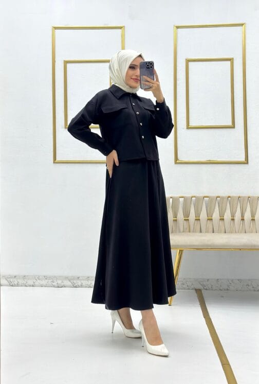 طقم تنورة قطعتين حجاب فاشن مول - Skirt Suit 2 pieces Hijab fashion mall 1