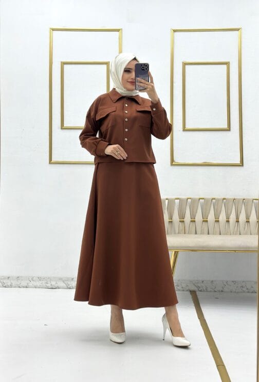 طقم تنورة قطعتين حجاب فاشن مول - Skirt Suit 2 pieces Hijab fashion mall 1