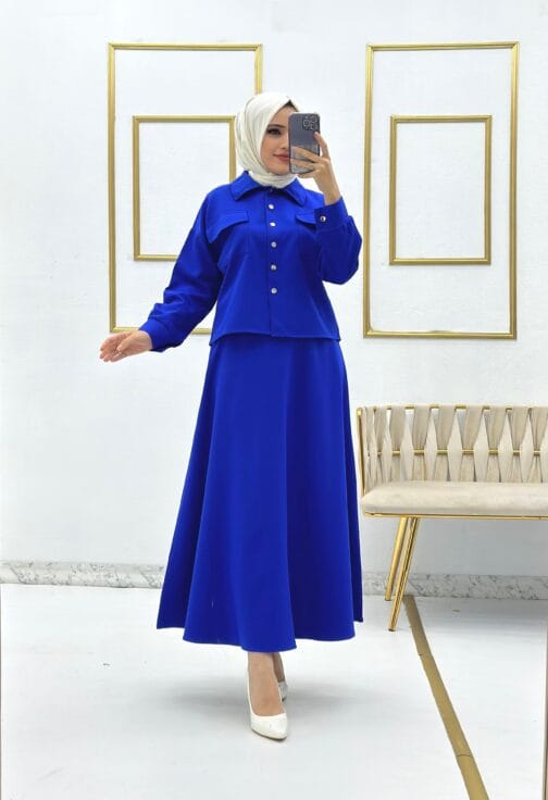 طقم تنورة قطعتين حجاب فاشن مول - Skirt Suit 2 pieces Hijab fashion mall 1