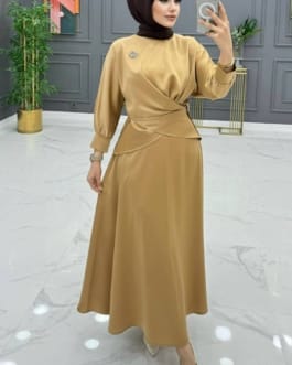 طقم سهرة بلوز وتنورة حجاب فاشن مول - Evening suit blouse and skirt Hijab fashion mall 1