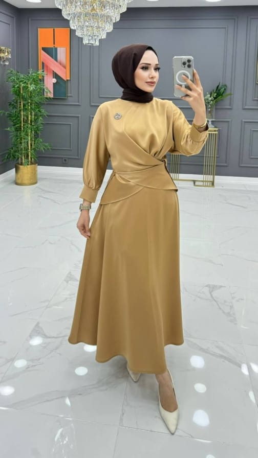 طقم سهرة بلوز وتنورة حجاب فاشن مول - Evening suit blouse and skirt Hijab fashion mall 1