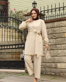 طقم كريب قطعتين حجاب فاشن مول - Suit creb 2 pieces Hijab fashion mall 1