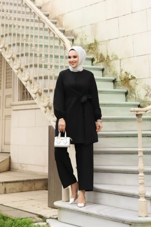 طقم كريب قطعتين حجاب فاشن مول - Suit creb 2 pieces Hijab fashion mall 1