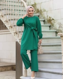 طقم كريب قطعتين حجاب فاشن مول - Suit creb 2 pieces Hijab fashion mall 1