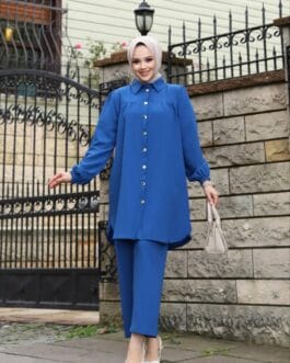 طقم كريب قميص قطعتين حجاب فاشن مول - Suit creb 2 pieces Hijab fashion mall 1