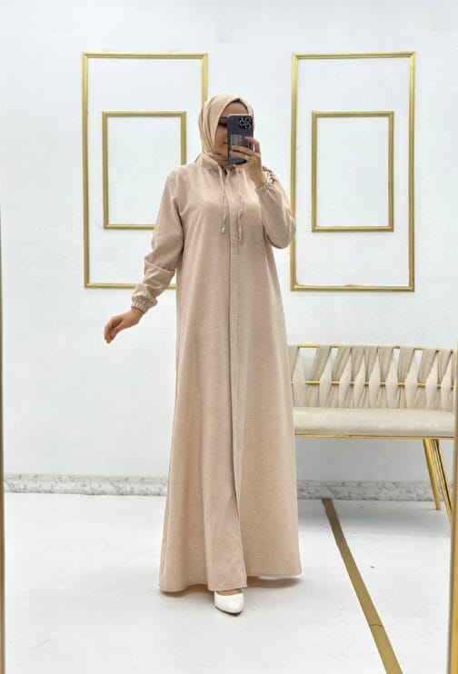 عباية ايروبين كيتين حجاب فاشن مول - Abaya ayrobin keten Hijab fashion mall 1