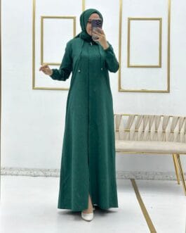 عباية ايروبين كيتين حجاب فاشن مول - Abaya ayrobin keten Hijab fashion mall 1