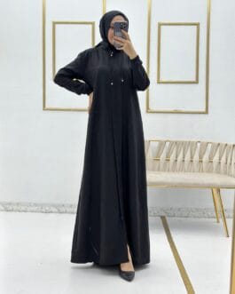 عباية ايروبين كيتين حجاب فاشن مول - Abaya ayrobin keten Hijab fashion mall 1