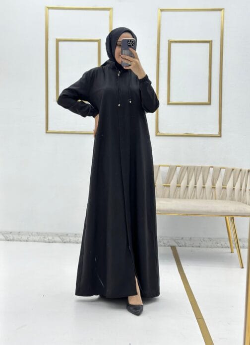 عباية ايروبين كيتين حجاب فاشن مول - Abaya ayrobin keten Hijab fashion mall 1