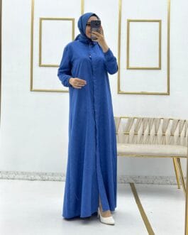 عباية ايروبين كيتين حجاب فاشن مول - Abaya ayrobin keten Hijab fashion mall 1