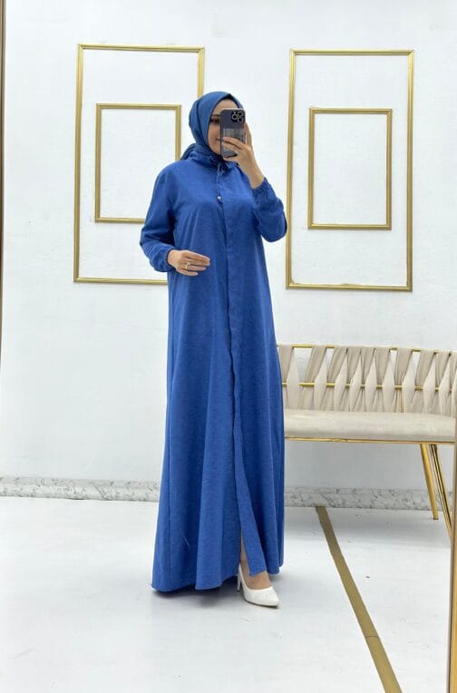 عباية ايروبين كيتين حجاب فاشن مول - Abaya ayrobin keten Hijab fashion mall 1