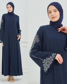 عباية مطرزة حرير المدينة حجاب فاشن مول - Abaya al medina silk Hijab fashion mall 1