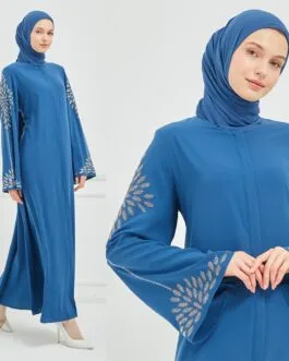 عباية مطرزة حرير المدينة حجاب فاشن مول - Abaya al medina silk Hijab fashion mall 1