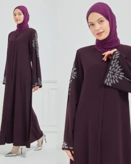 عباية مطرزة حرير المدينة حجاب فاشن مول - Abaya al medina silk Hijab fashion mall 1