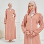 عباية هودي حرير المدينة حجاب فاشن مول - Abaya Hoodie al medina silk Hijab fashion mall 1