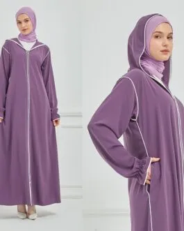 عباية هودي حرير المدينة حجاب فاشن مول - Abaya Hoodie al medina silk Hijab fashion mall 1