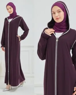 عباية هودي حرير المدينة حجاب فاشن مول - Abaya Hoodie al medina silk Hijab fashion mall 1