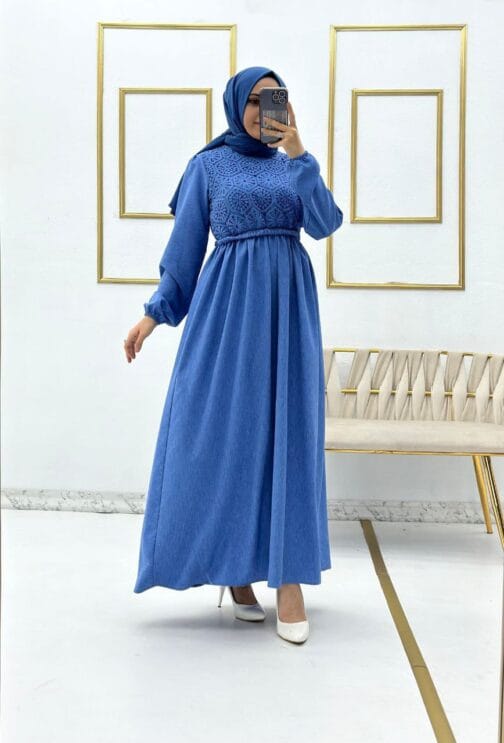 فستان أيروبين كيتين حجاب فاشن مول - dress Ayrobin ceten keten Hijab fashion mall 1