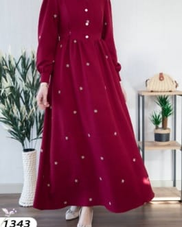 فستان كتان ميلانج حجاب فاشن مول - dress melang keten Hijab fashion mall 1